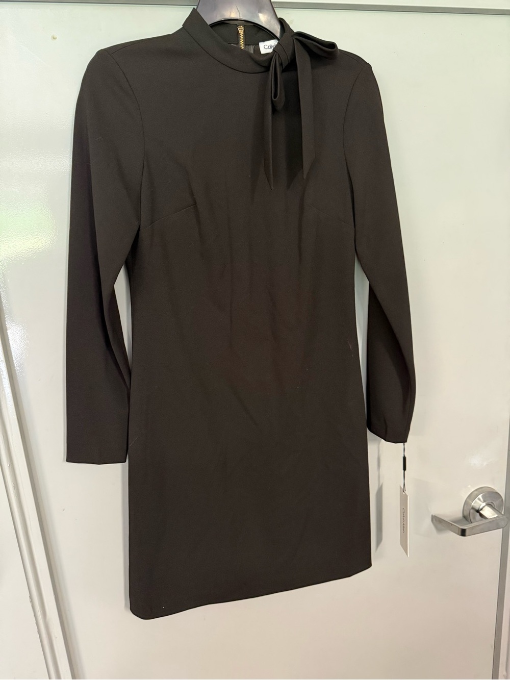 NWT Calvin Klein Black Long Sleeve Dress - 2